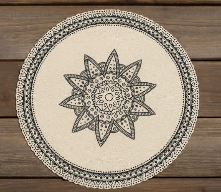 PACK X12 INDIVIDUALES MANDALA - BLANCO - comprar online