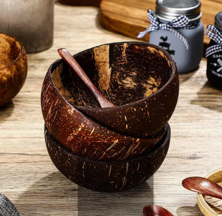 CUENCOS DE CASCARA DE COCO C/CUCHARAS - comprar online
