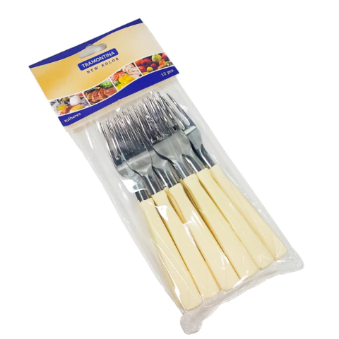 JUEGO DE TENEDOR TRAMONTINA X12 PCS - BEIGE