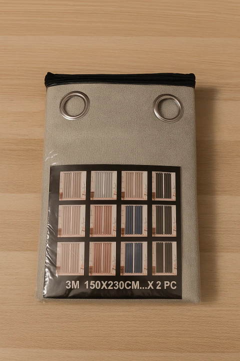 CORTINA BLACKOUT 150*230 CM (2PCS) - GRIS - comprar online