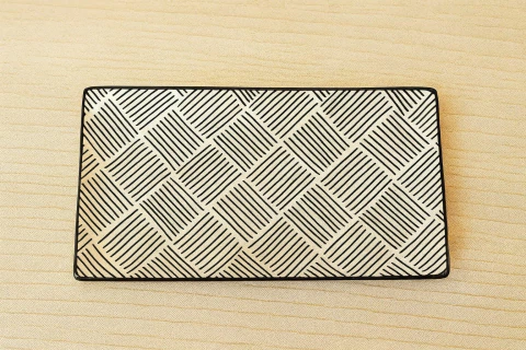 PLATILLO RECTANGULAR RAYAS