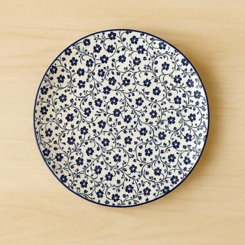 PLATO PLAYO FLORES AZULES X12