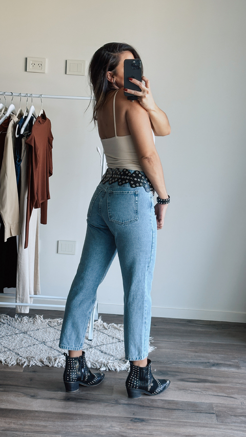 Jean MOMFIT celeste - comprar online