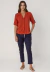 Blusa alice lisa viscose slub span terra cota