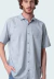 Camisa casual masculina manga curta comfort taylor azul marinho - comprar online