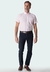 Camisa social masculina manga curta comfort fácil de passar rosa