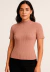 blusa tricot básica natural