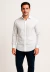 Camisa social masculina manga longa slim bambu branco