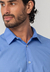 Camisa social masculina manga longa classic fit lisa azul medio - comprar online