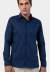 Camisa social masculina manga longa classic fit lisa azul marinho - comprar online