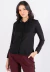 Camisa social feminina manga longa work efigênia preto
