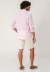 Camisa linho casual masculina manga longa comfort capri rosa na internet