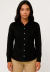 Camisa social feminina manga longa iron free preto