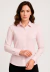 Camisa social feminina manga longa iron free rosa