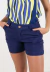 Bermuda feminina utilitária marrocos azul marinho