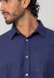 Camisa social masculina manga longa classic fit fácil de passar azul marinho - comprar online