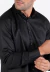 Camisa social masculina manga longa classic fit lisa preto - comprar online