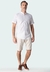 Bata manga curta classic fit havana branco