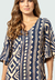 Vestido casual anna evase azul - comprar online