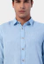 Camisa linho casual masculina manga longa comfort capri azul claro - comprar online
