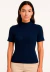 blusa tricot básica azul