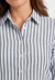 Camisa femenina casual manga longa resort listrada azul marinho - comprar online