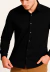 Camisa masculina manga longa slim fit iron free preto na internet