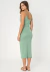 Vestido casual malha basico verde na internet