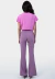 Calça feminina casual alfaiataria botões violeta na internet
