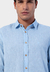 Camisa linho casual masculina manga longa comfort capri azul claro - comprar online