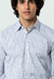 Camisa social masculina manga longa slim regular xadrez bco/marinh - comprar online