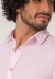 Camisa linho casual masculina manga longa comfort capri rosa - comprar online