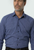 Camisa social masculina manga longa slim xadrez napoles marinho - comprar online