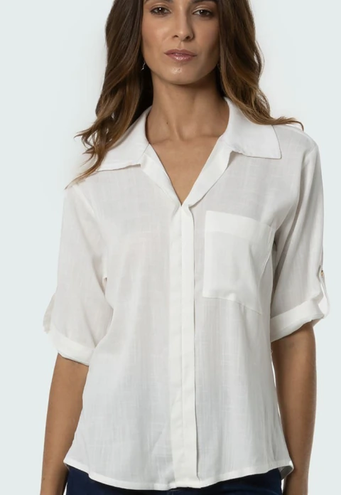 Imagem do Blusa alice lisa viscose slub span