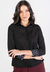 Camisa social feminina manga longa work efigênia preto - comprar online