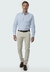 Camisa social masculina manga longa slim xadrez napoles azul claro
