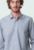 Camisa social masculina manga longa classic fit fil á fil cinza - comprar online
