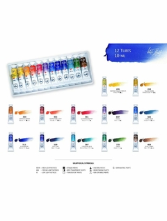 Kit 12 Tintas Aquarela White Nights em Tubo 10 ml. "International Watercolor Society" - 1243 - comprar online