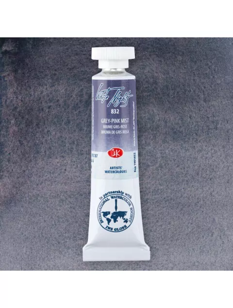 Tinta Aquarela White Nights em Tubo Tons Granulados Cor Grey-Pink Mist - 832