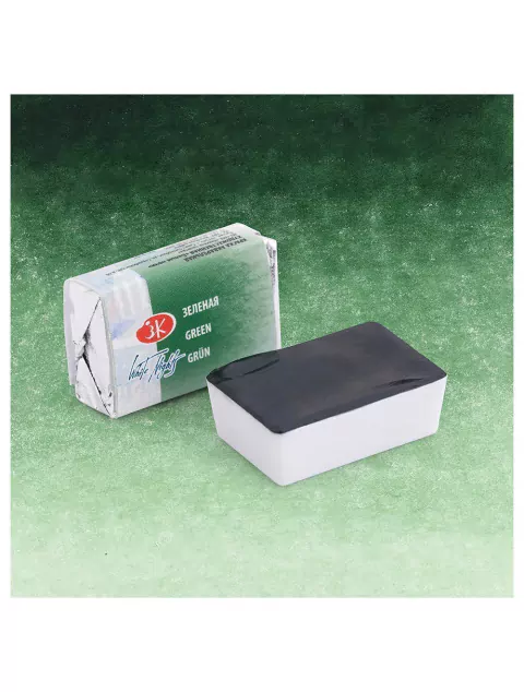 Tinta Aquarela White Nights em Pastilha 2,5 ml. - Cor Green - 725