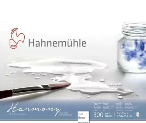 Papel Para Aquarela Hahnemühle Harmony 300g/m² Textura Rugosa 12 folhas.