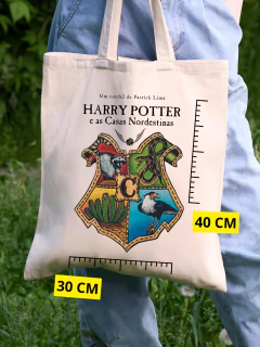 ECOBAG HARRY POTTER - CASAS NORDESTINAS | 30X40cm | ALGODÃO CRU 200G | DTF ALTA DEFINIÇÃO - comprar online