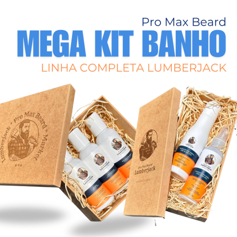 KIT COMPLETO {Lumberjack} - Shampoo + Condicionador + Máscara Hidratante + Modelador + Defrizante
