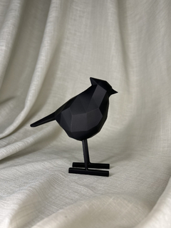 ESCULTURA PASSARO PRETO EM POLIRRESINA - comprar online