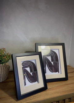 Porta Retrato em MDF com Linho - Super Jardim Decor