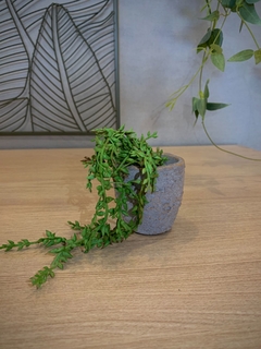Vasinho em Cimento Com Detalhe Dourado - comprar online
