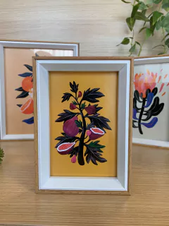 Porta Retrato em MDF Freijó e Branco - comprar online
