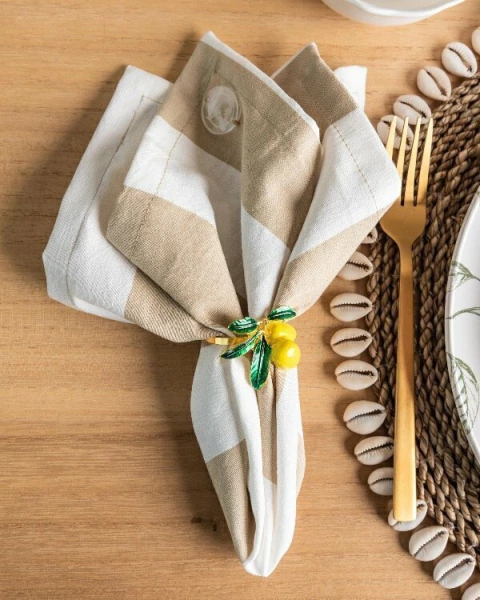 PACK X 4 SERVILLETAS TUSOR - rayas gruesas - comprar online