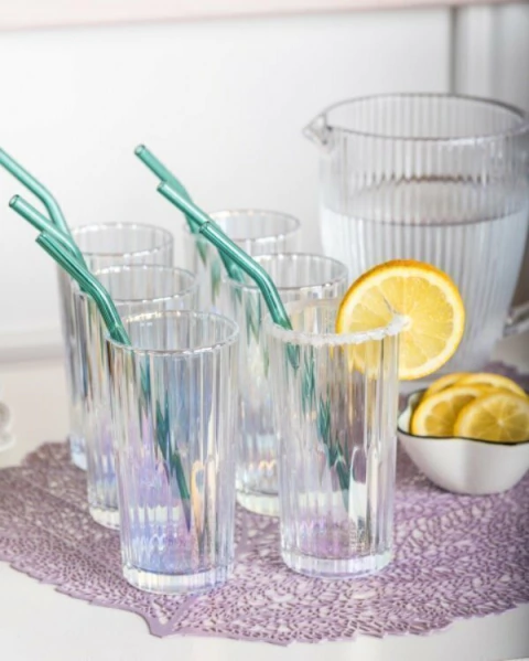 SET X 2 VASOS LÍNEAS - tornasol - comprar online