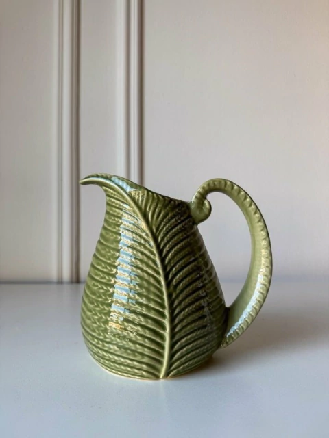 JARRA DE CERÁMICA LEAVES VERDE